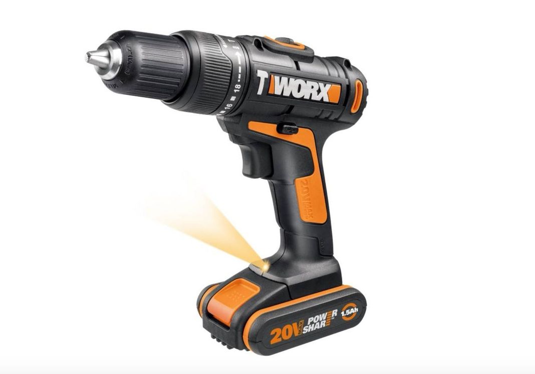 Taladro Percutor Inalámbrico Worx 13 Mm 20v + Bat + Cargador-2