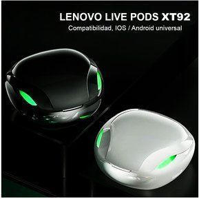 Audífonos Lenovo XT92 Gamer Inalámbricos Tws- Bluetooth 5.0 Blanco-2