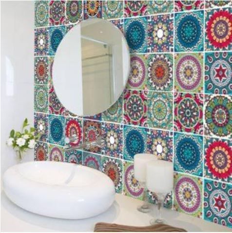 Azulejo Autoadhesivo Decorativo 15x15 Mandala-2