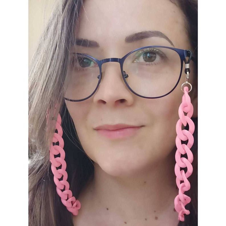 Sujetador Eslabones de Lentes o mascarilla Rosa Chicle-4