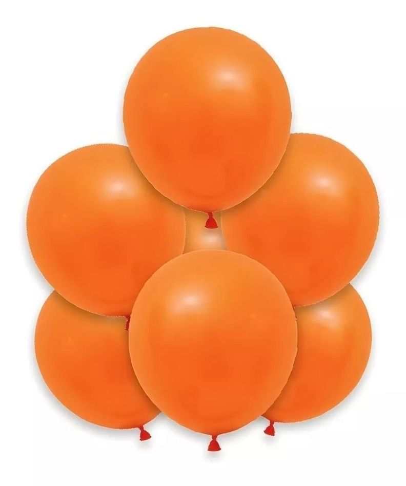 Pack X12 Set De Cumpleaños Globos Cumpleaños Globos Naranja-0