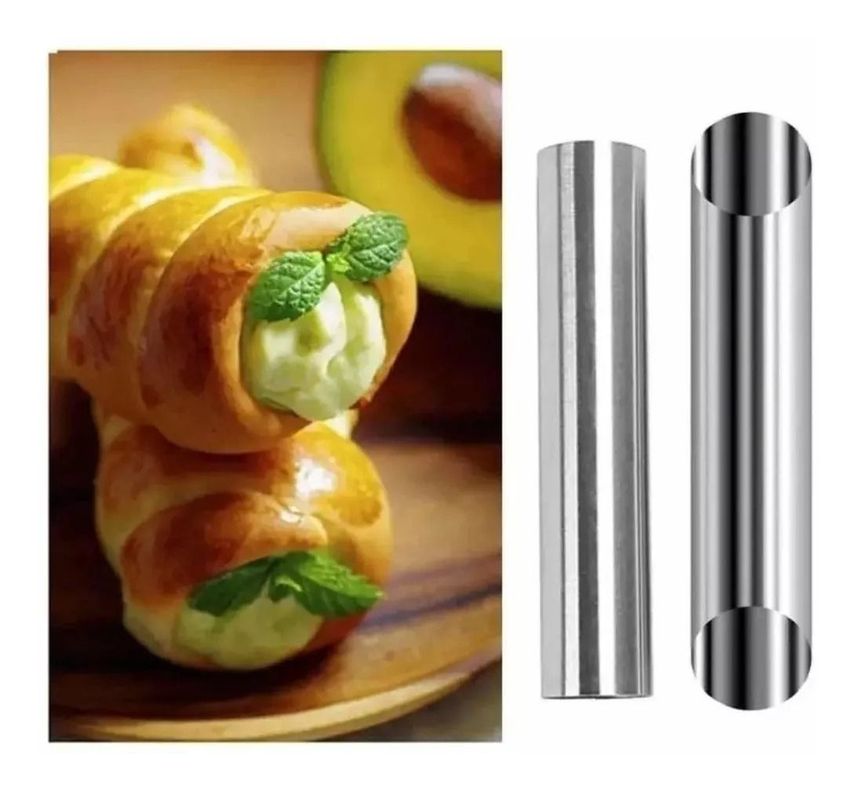 3 Moldes Tubos Para Cannolis Pan Danes Croissant Reposteria-3