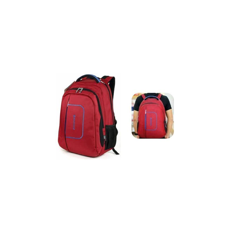 Mochila Impermeable Para Notebook Color Rojo - PuntoStore-1