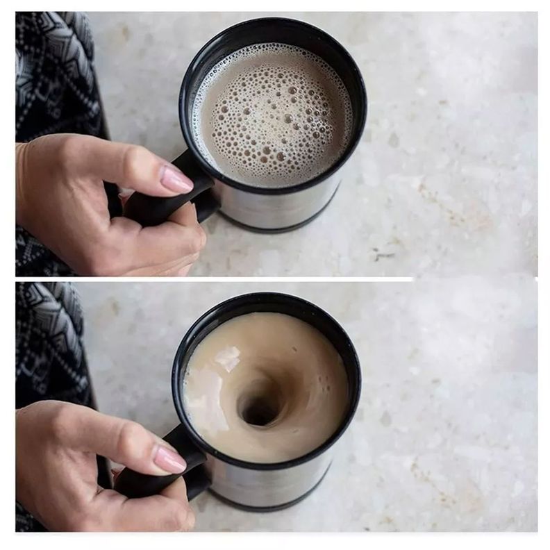 Taza Batidora D Café Portátil Tazón Self Mug Eléctrico Facil-6