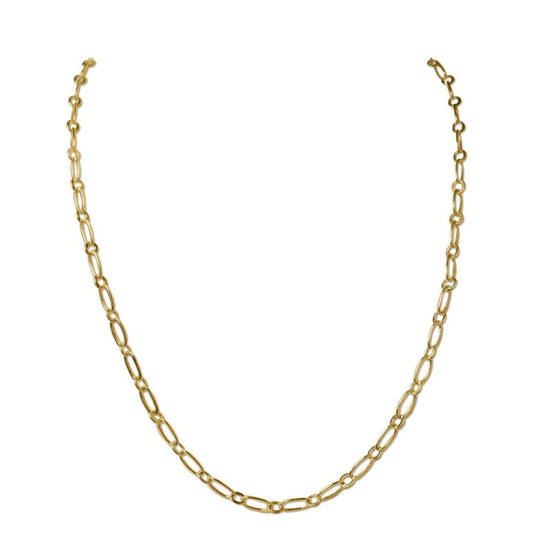Cadena Ovalada Eslabón 60cm Enchapado Oro 18K