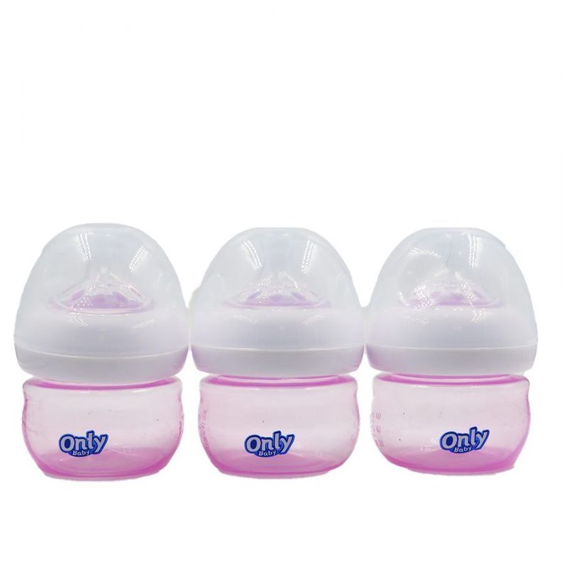 Set de 3 Mamaderas para Bebe Pack mamadera Rosado  A-60-3-0