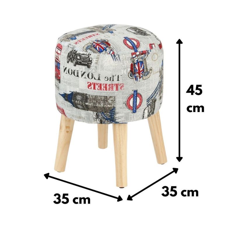 Pouf Bird Londres 35x35x45 cm Máxima Design-2
