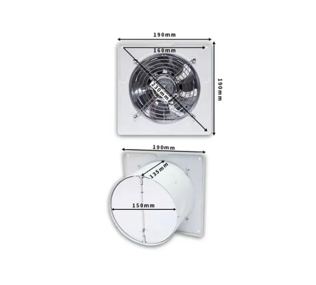 Extractor De Aire Metálico Industrial 6 Pulgadas 15cm 40w-2