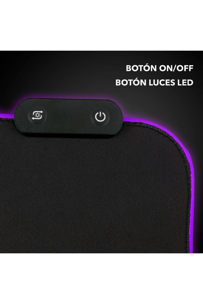 Mouse Pad Gamer Luces Led RGB 30x80 cm Negro-4