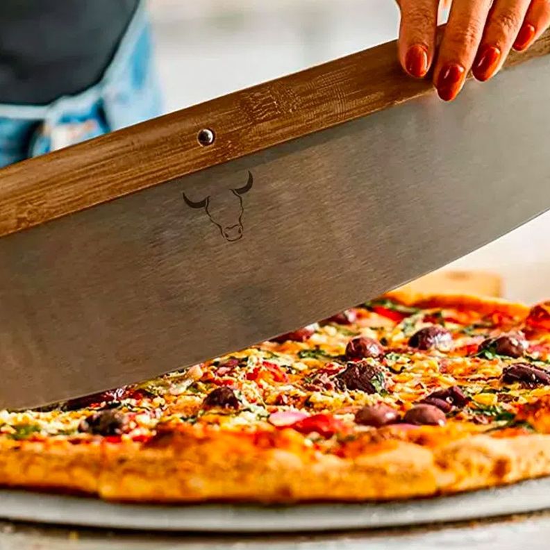 Set Para Pizzas: Tabla de Piedra Más Cortador – Wayu-4