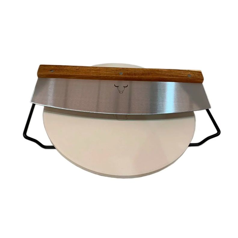 Set Para Pizzas: Tabla de Piedra Más Cortador – Wayu-3