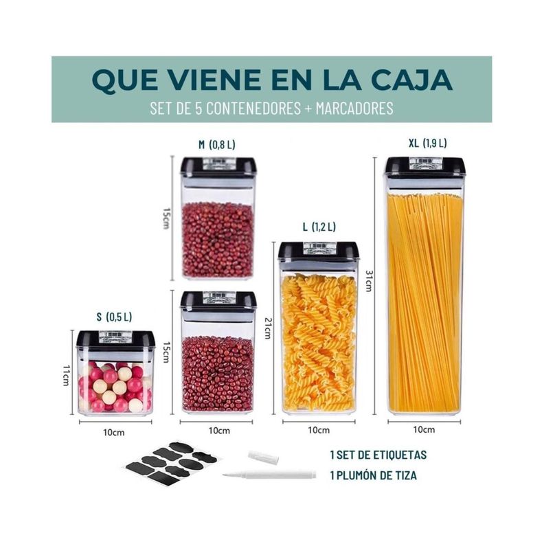 Contenedores De Alimentos Organizadores Hermetico -2