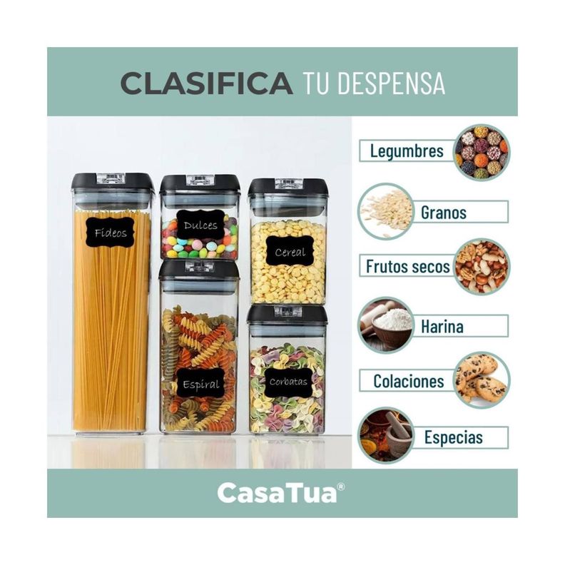Contenedores De Alimentos Organizadores Hermetico -3