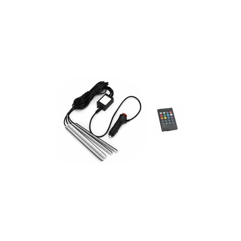 Kit De 4 Tiras Led Flexibles Rgb Para Autos - PuntoStore-1