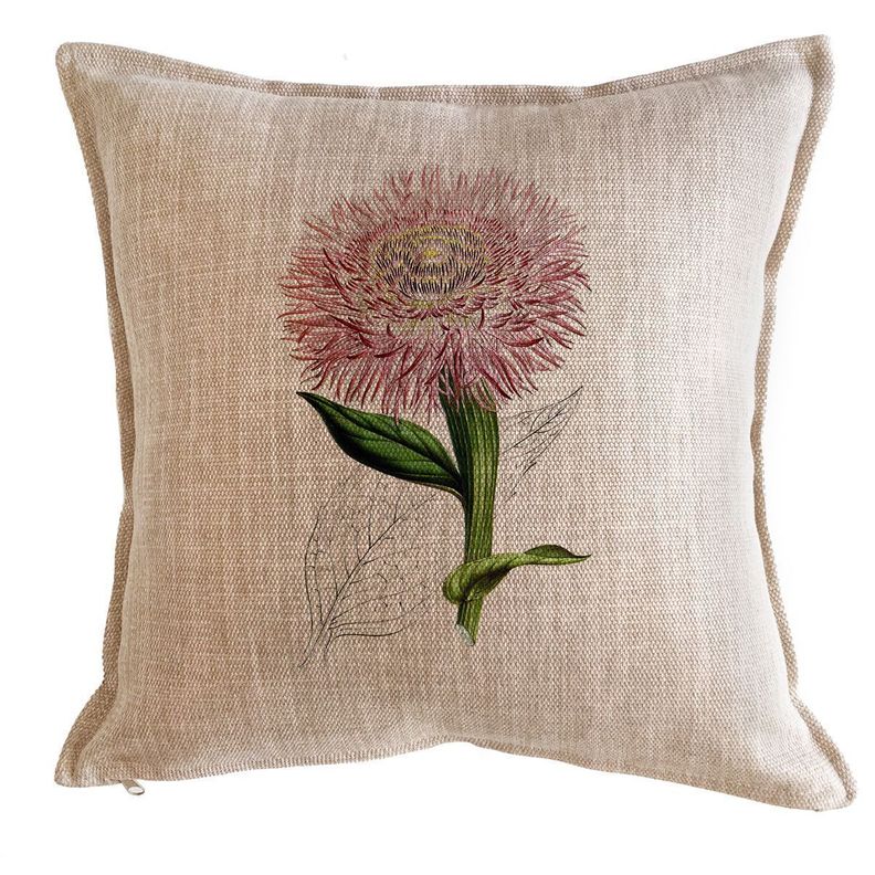 Cojin Antique Flower 45x45 Beige