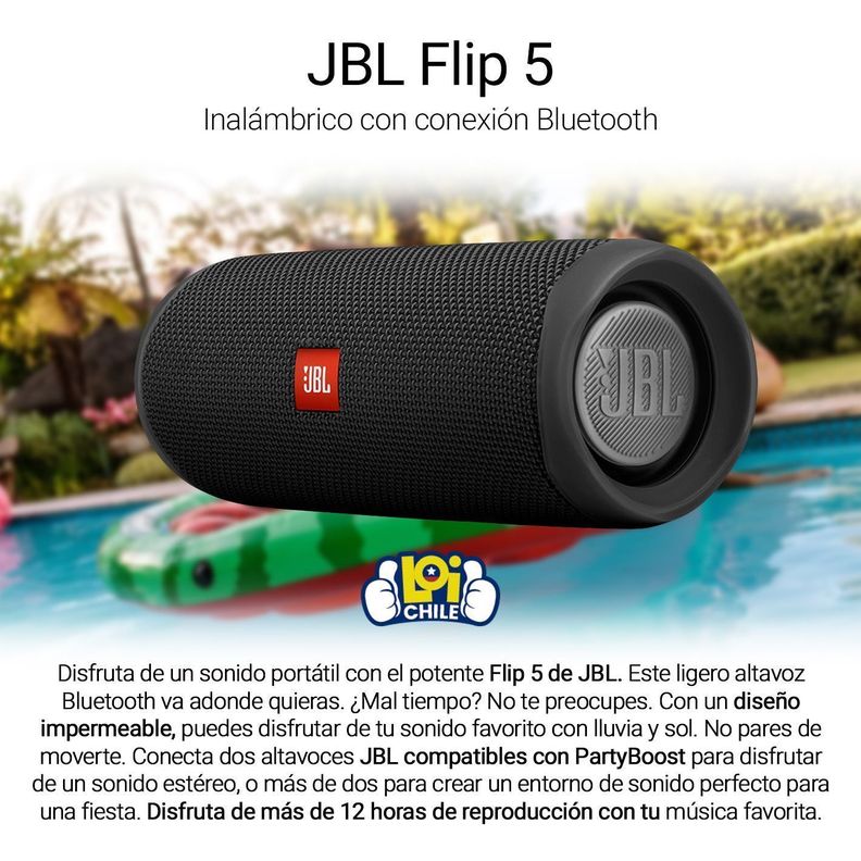 Parlante Bluetooth Jbl Flip 5 Portable Resistencia Ipx7 JBL | Paris.cl