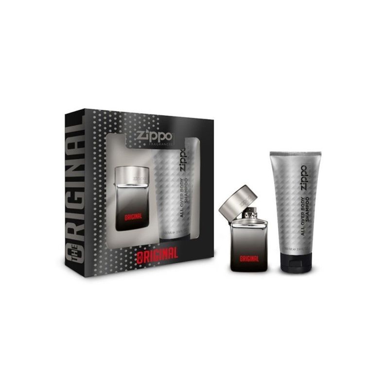 ZIPPO ORIGINAL RESTYLING COMPACT SET EDT 40ML + BODY SHAMPOO 100ML-0