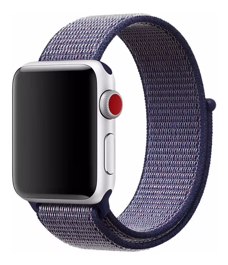 Correa Nylon Para Apple Watch 38 40 41 mm / Azul Oscuro-0