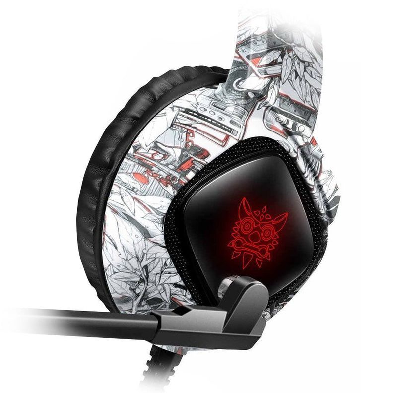 Audífonos Gamer Onikuma K19 camuflaje gris - Ps4 Pc Xbox One-1
