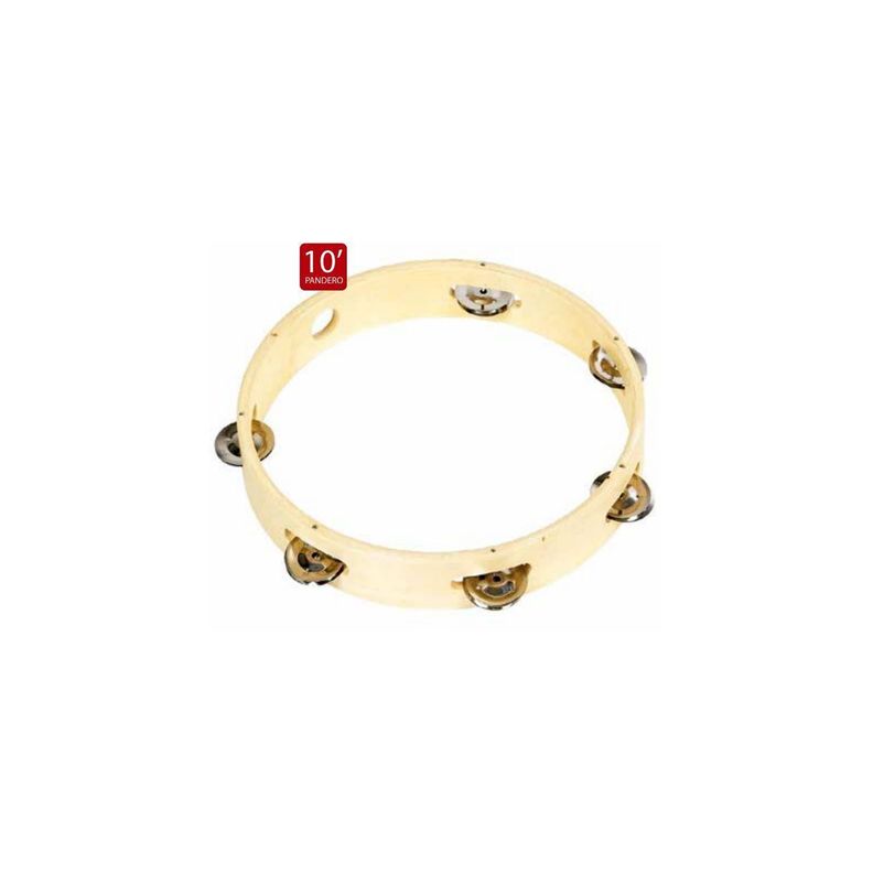 Pandero De 10 Pulgadas Con 6 Sonajas - PuntoStore Diseno 1