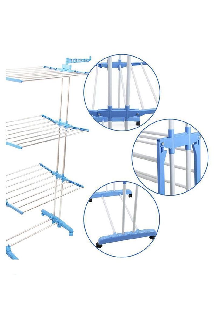 Tendedero Vertical Plegable Acero Inoxidable-4