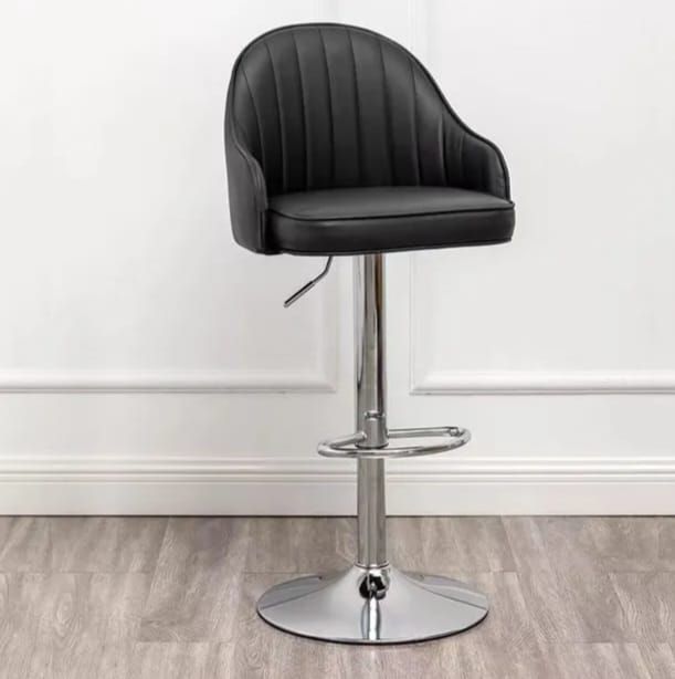 Pack  2 Sillas Bar  Nordic Ecocuero Color Negro-2