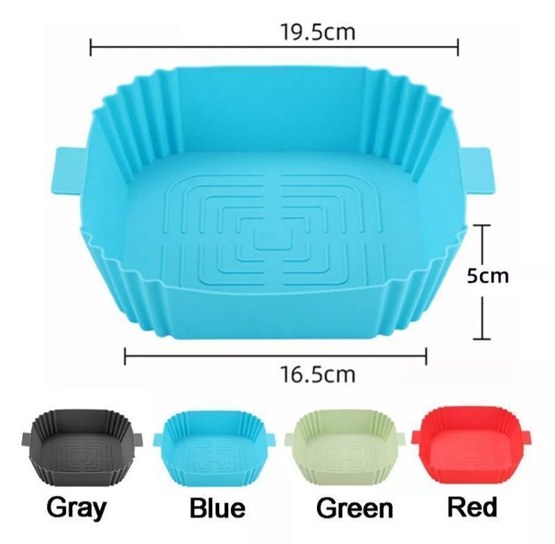 Molde Forro Silicon Reusable Antiadherente Para Airfryer-1