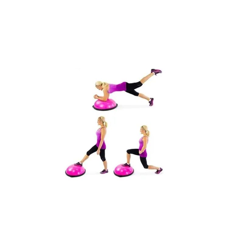 Balón Bosu Yoga De Resistencia 58cm Inflador-6