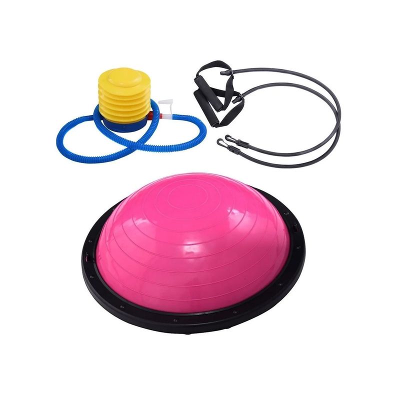 Balón Bosu Yoga De Resistencia 58cm Inflador-1