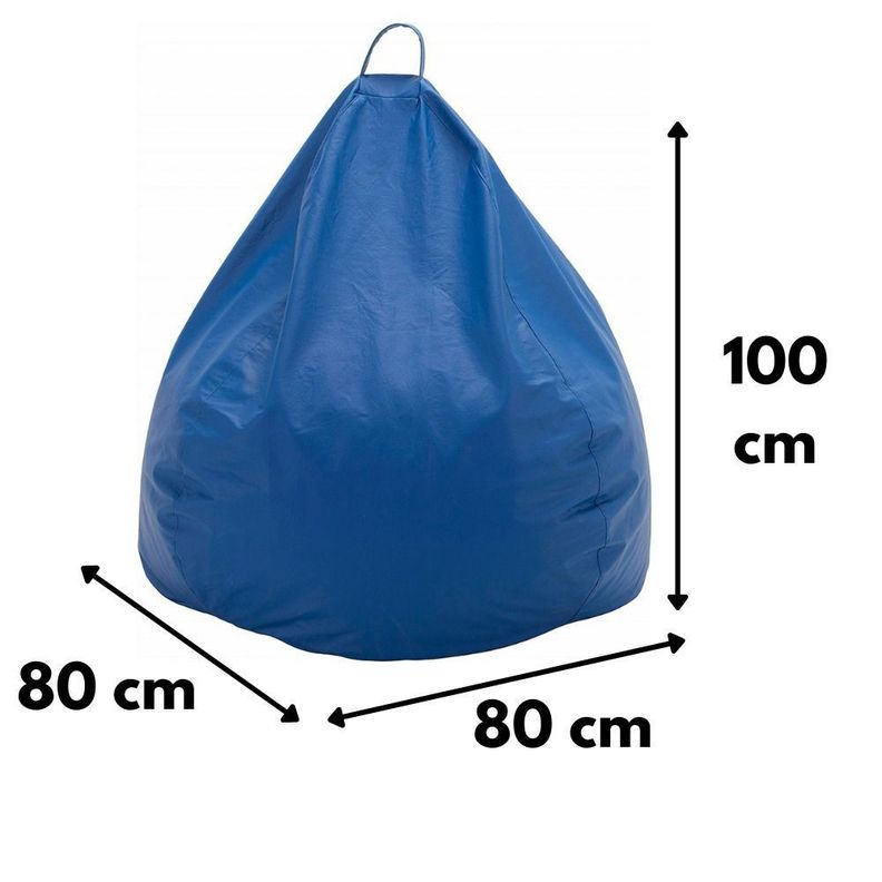 Pouf Pera Azul Eco Cuero 100x80x80 cm Máxima Desig-2