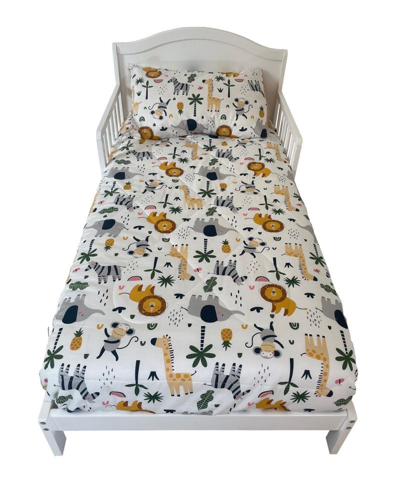 SET ROPA PARA CAMA DE TRANSICIÓN ANIMALS DE 4 PIEZAS-0