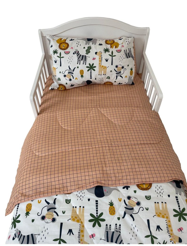 SET ROPA PARA CAMA DE TRANSICIÓN ANIMALS DE 4 PIEZAS-2