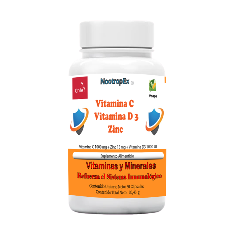Vitamina C + Vitamina D3 + Zinc -0