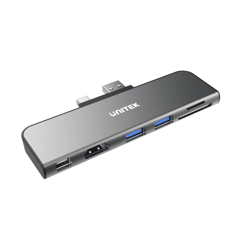 HUB Unitek 6 en 1 para Surface Pro (HDMI, Mini DPort, USB 3.1, MicroSD)-0