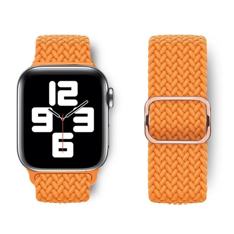 Correa Trenzada Compatible Iwatch Apple Watch Naranja 42-44-45MM-3