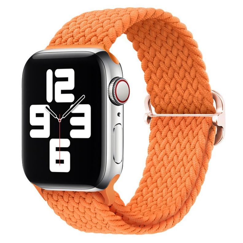 Correa Trenzada Compatible Iwatch Apple Watch Naranja 42-44-45MM-1