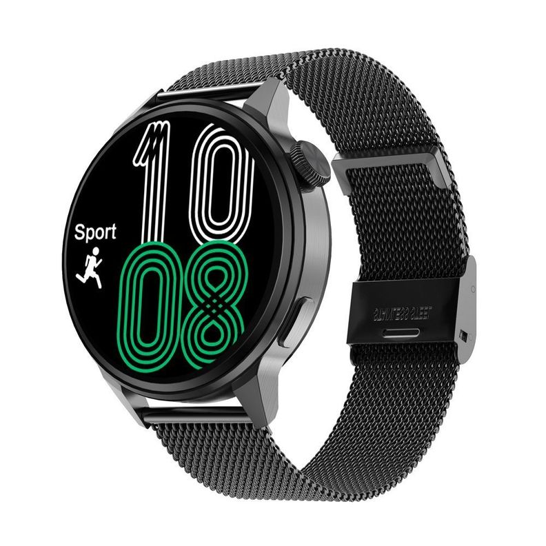 Reloj inteligente Smartwatch DT4+ negro metal-0