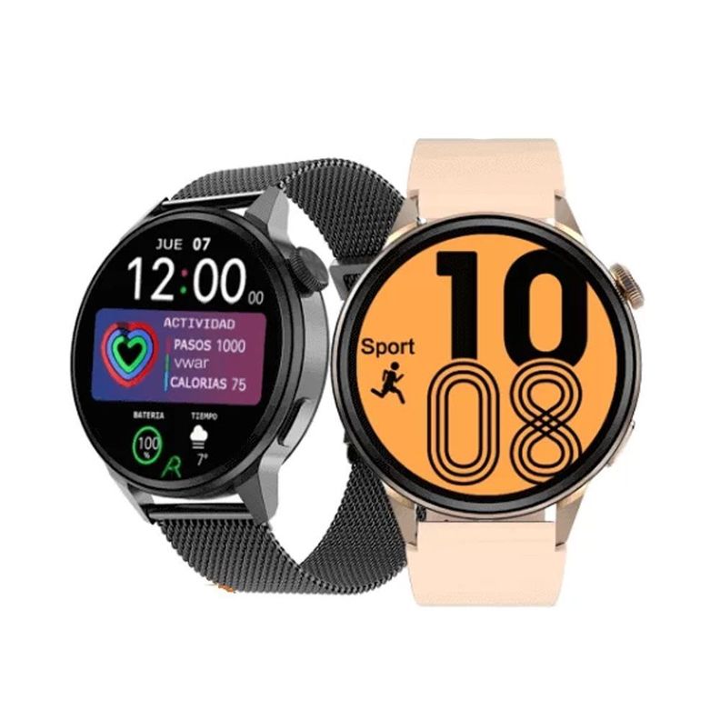 Reloj inteligente Smartwatch DT4+ negro metal-1