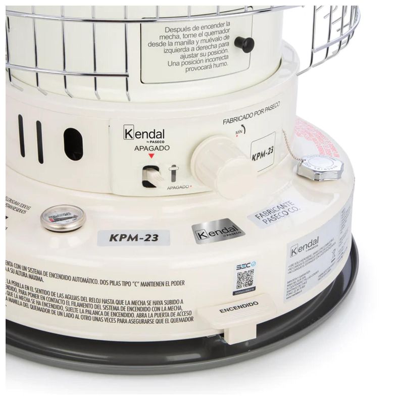 Estufa Calefactor A Parafina Kerosene 23000BTU Blanco KPM-23 Kendal-2