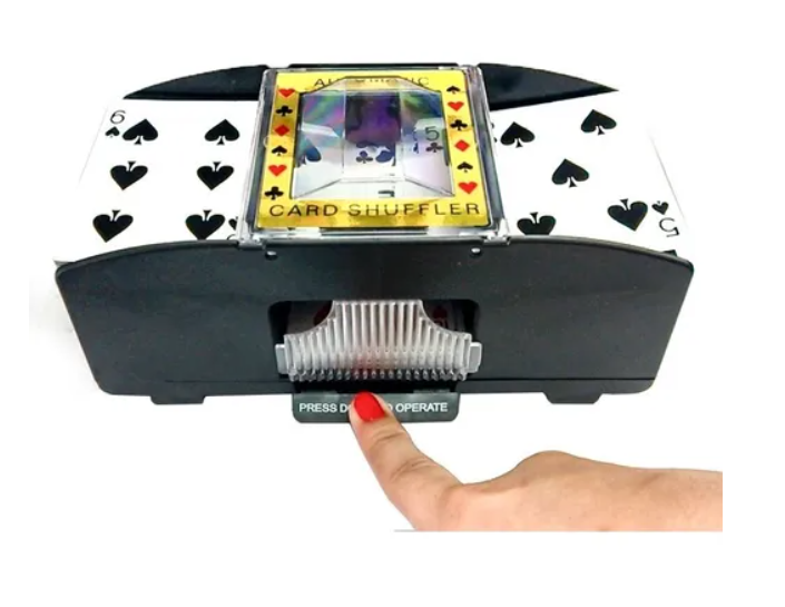 Mezclador Barajador De Cartas Poker A Pilas-1