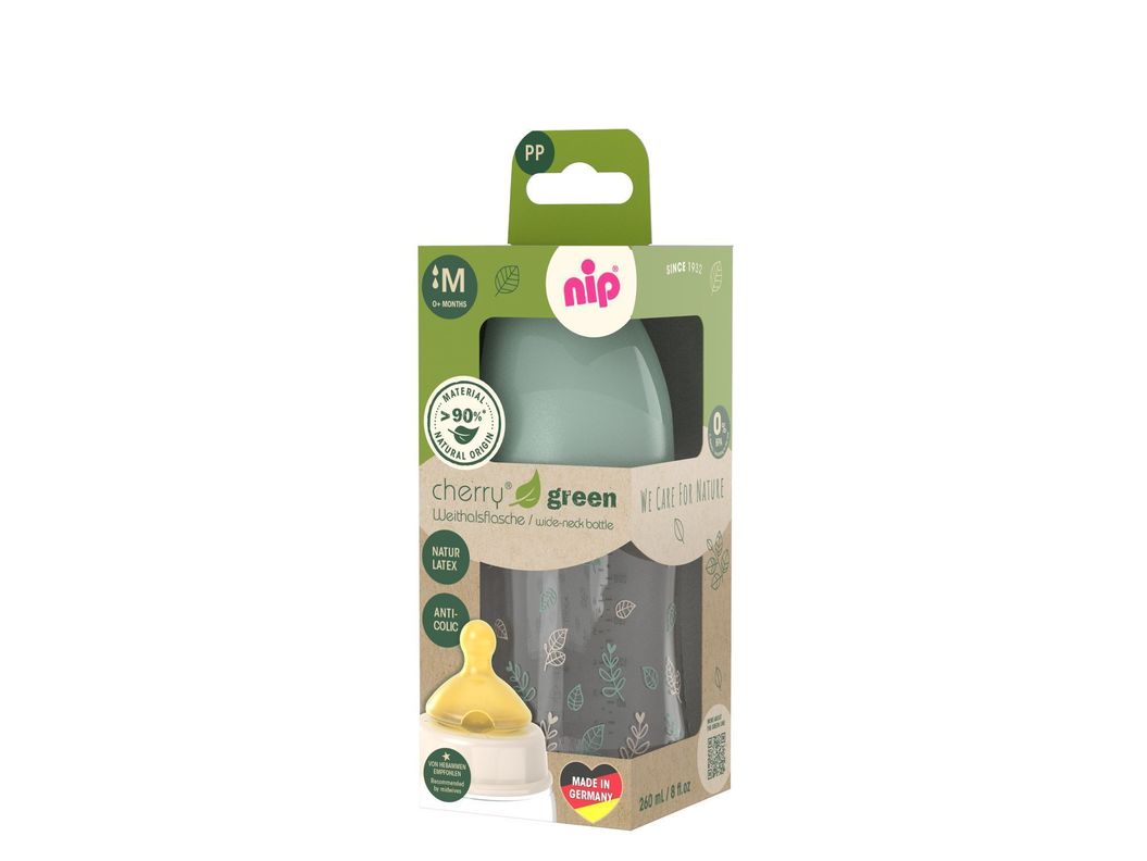 Mamadera Latex Cherry Green 260 ml verde-2