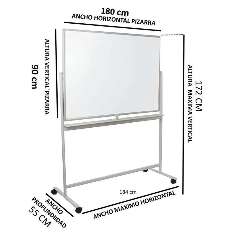 Pizarra Classic Móvil Magnética Doble Cara 90x180 Cm-1