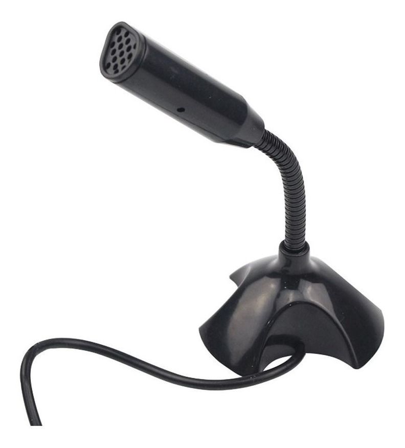 Microfono Para Computador Con Base Auxiliar Plug & Play-0