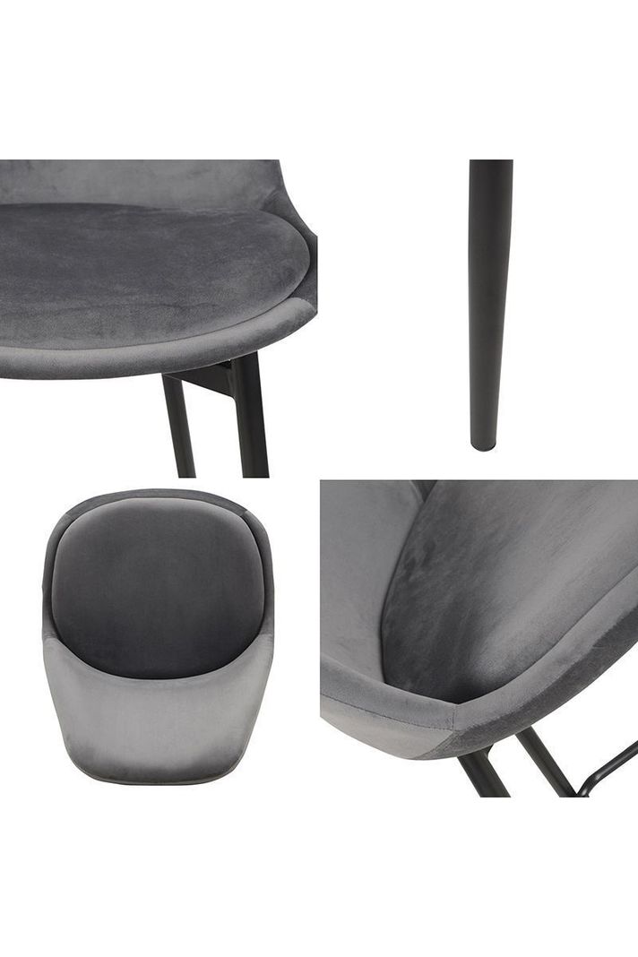 Pack 2 Sillas de Bar Atlanta Gris-4