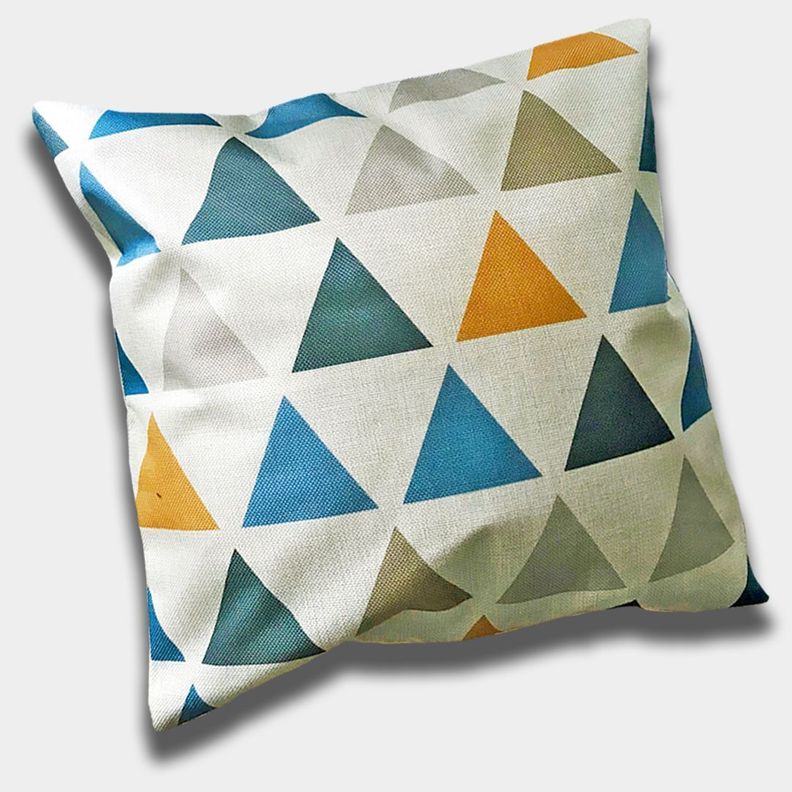 Cojín Triángulos Lino 45x45-3