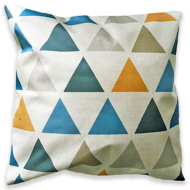 Cojín Triángulos Lino 45x45-0