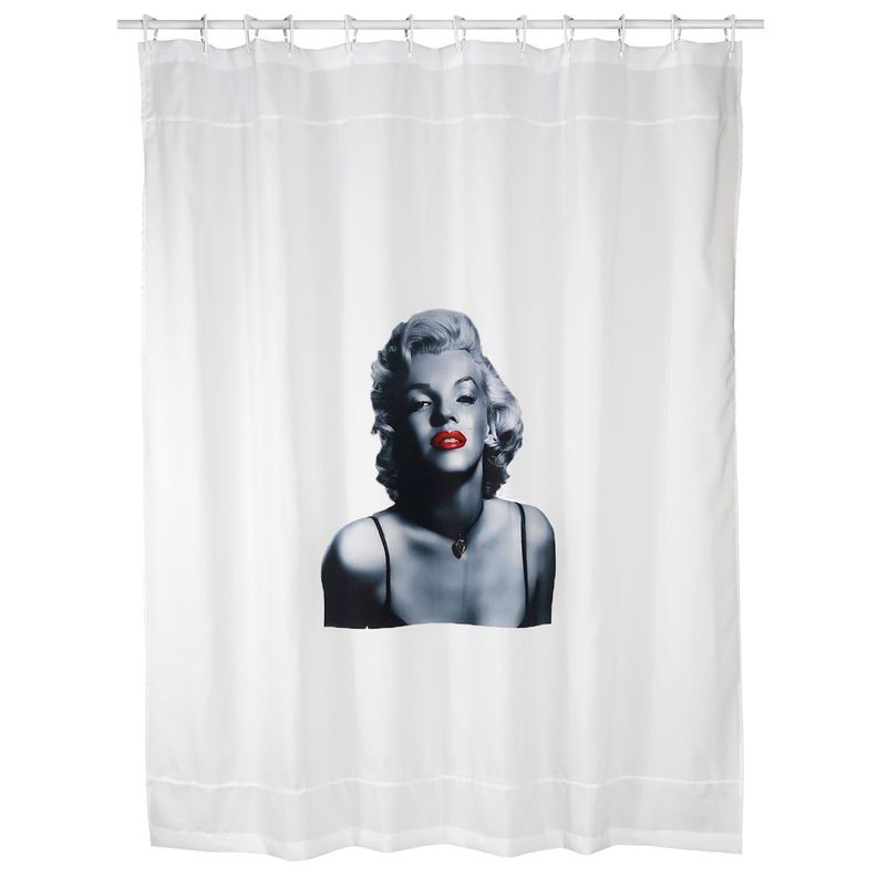 Cortina para Baño Estampada Marilyn con Forro-0