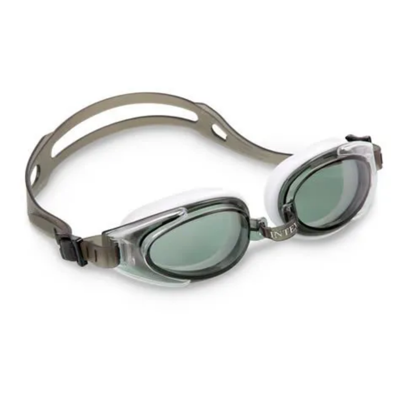 Lentes de Agua Anteojos Natación Gris Blanco-0