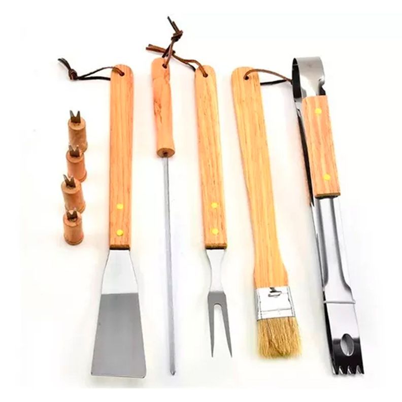 Set Parrillero 10 Herramientas Con Bolso Para Asados-0