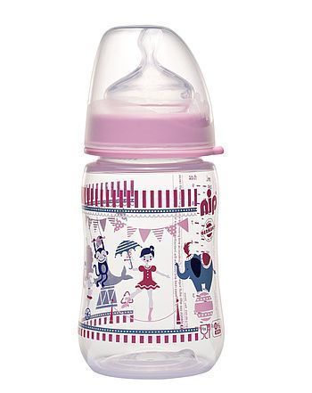 Mamadera Cuello Ancho Circo Rosa 260 ml Rosa 260 ml-0